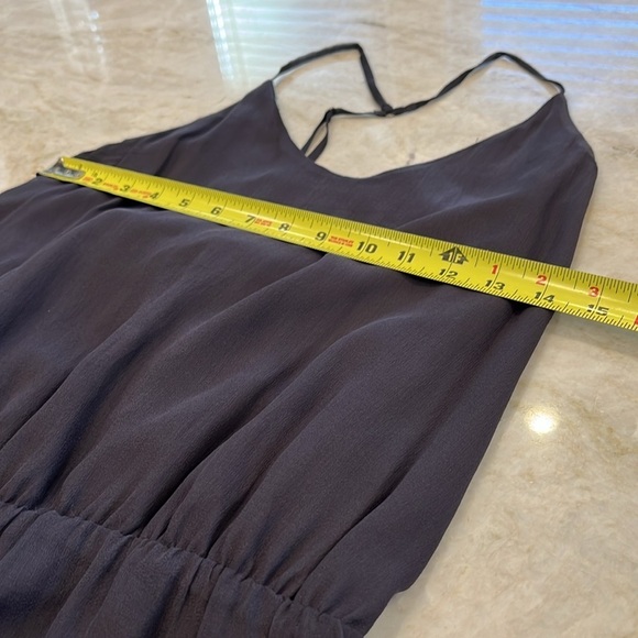 ANGL 100% Silk Strappy Mini Dress | Dark Grey | Size‎ Medium - Picture 4 of 12